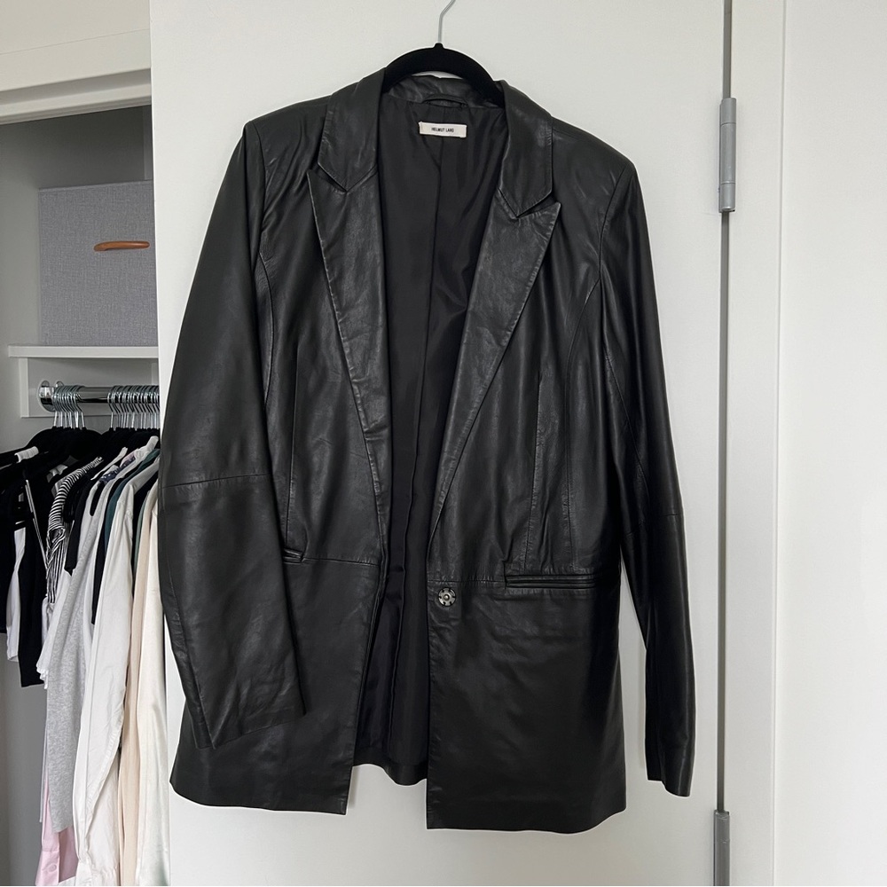 Helmut lang leather blazer